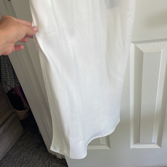 White Cawl Neck Slip Dress - Picture 3 of 5